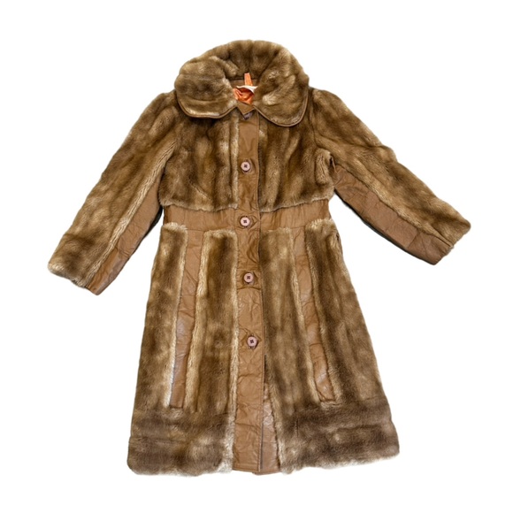 Vintage Hawley International Leather and Fur Coat Size Medium - Picture 5 of 10